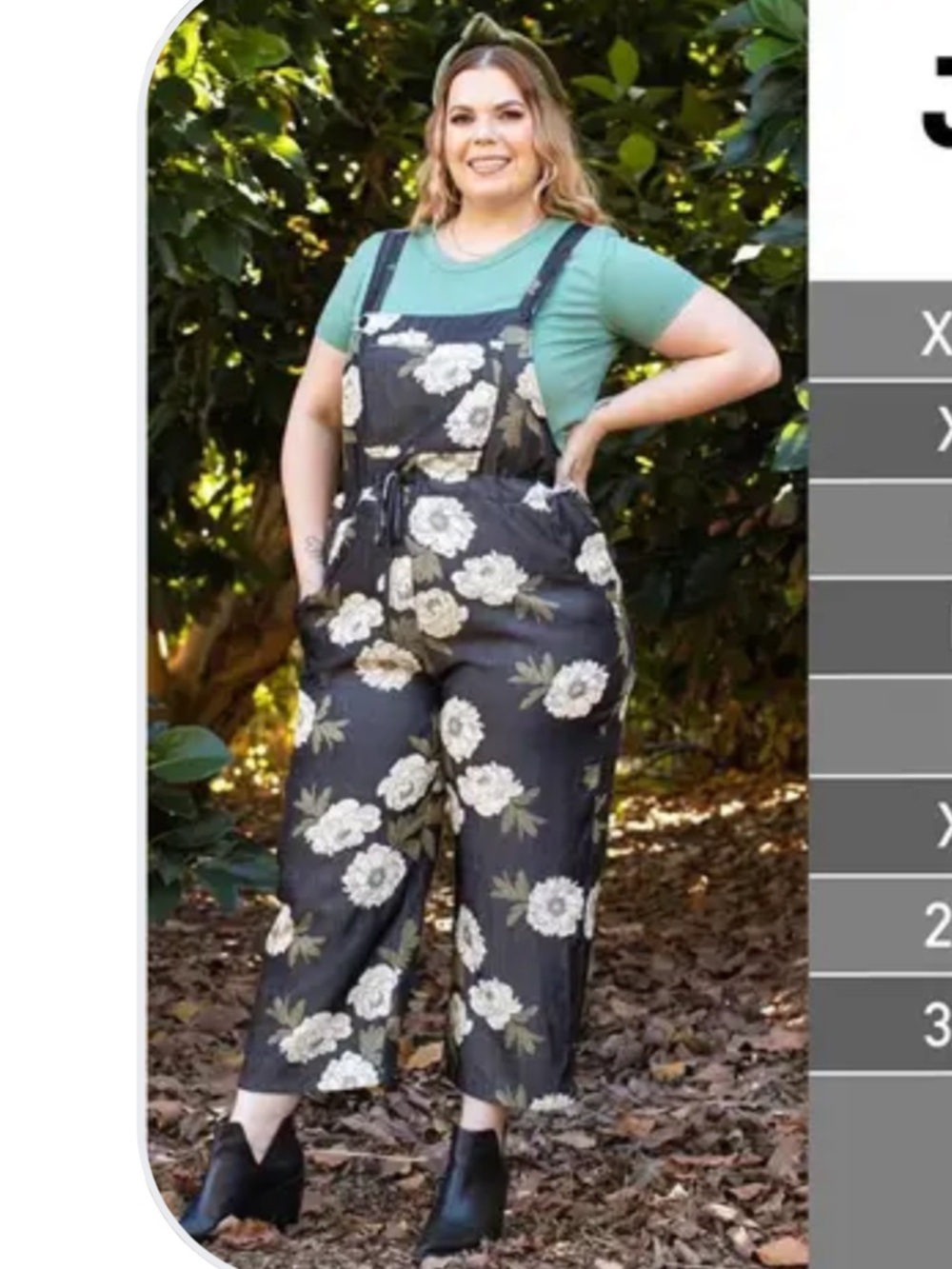 LuLaRoe Chambray  Grey Floral Tie-Waist Jumper Jumpsuit Medium Juliet